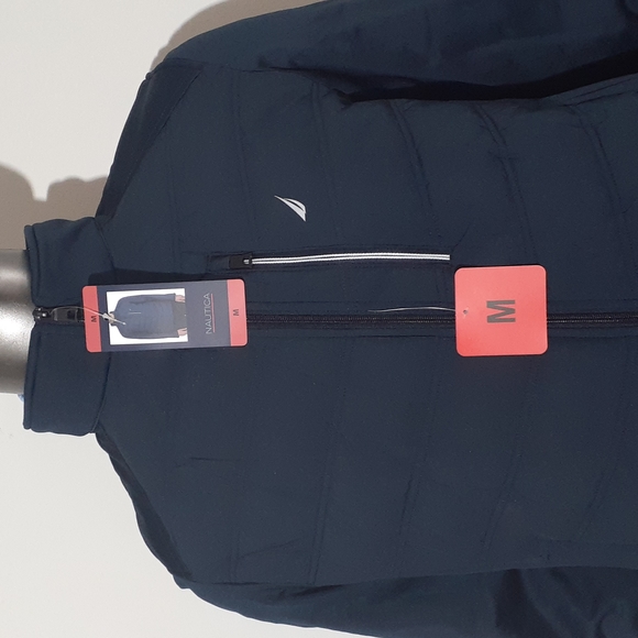 Nautica Quilted Lightweight Puffer Jacket - Various Sizes - Blue - Picture 3 of 6